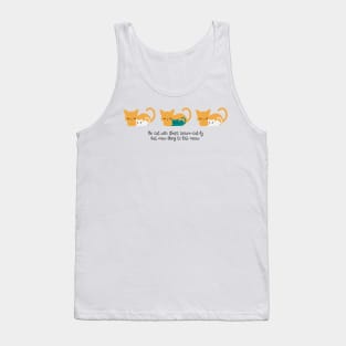 Cute Sleeping Cat Pattern and Quotes III Tank Top